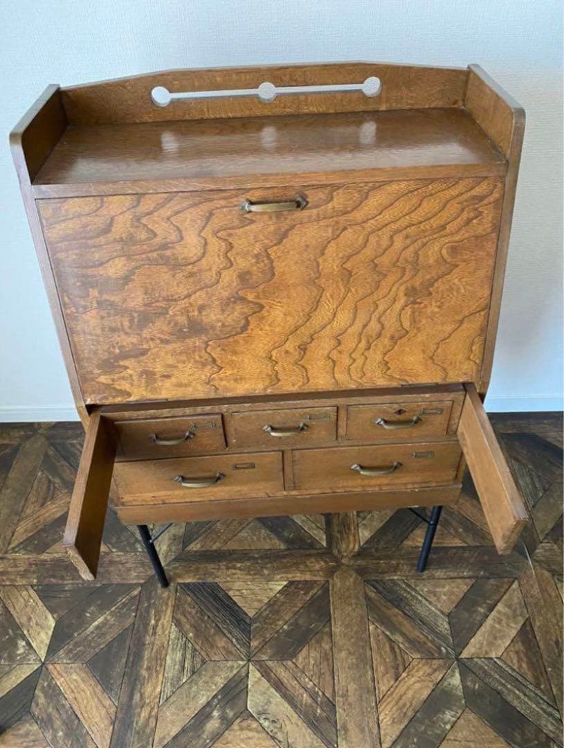 【ネモ】古道具　ライティングビューロー　文机　チェスト