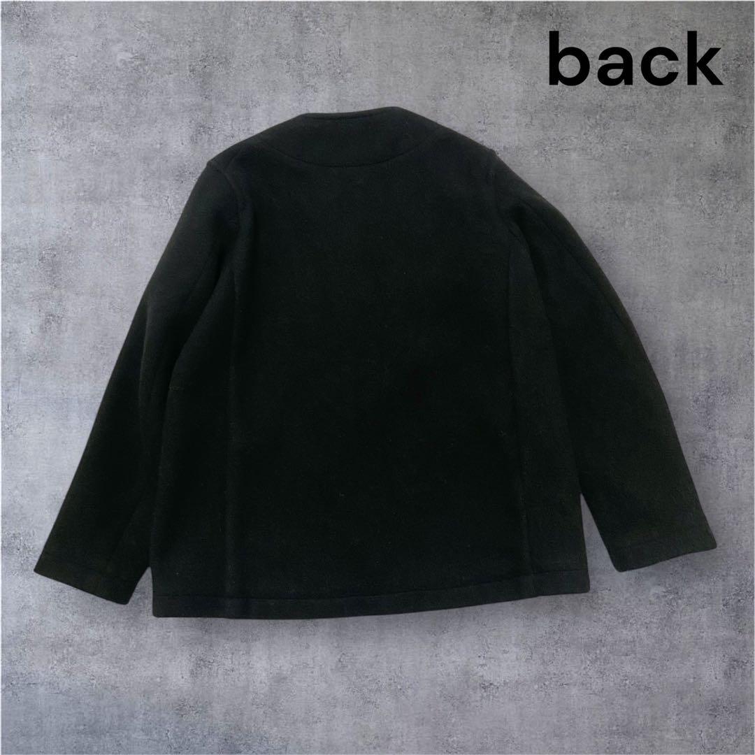 ダントン ウールモッサ ノーカラー　ジャケット　カラーレス　M