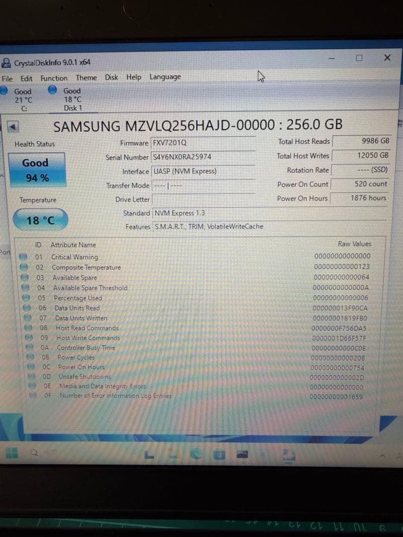 Samsung PM991NVMe256GBSSD 10個セット