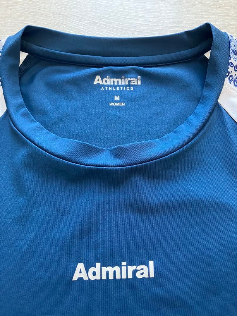 Admiral テニスウェア セット アップ上M下Lブルーペイズリー