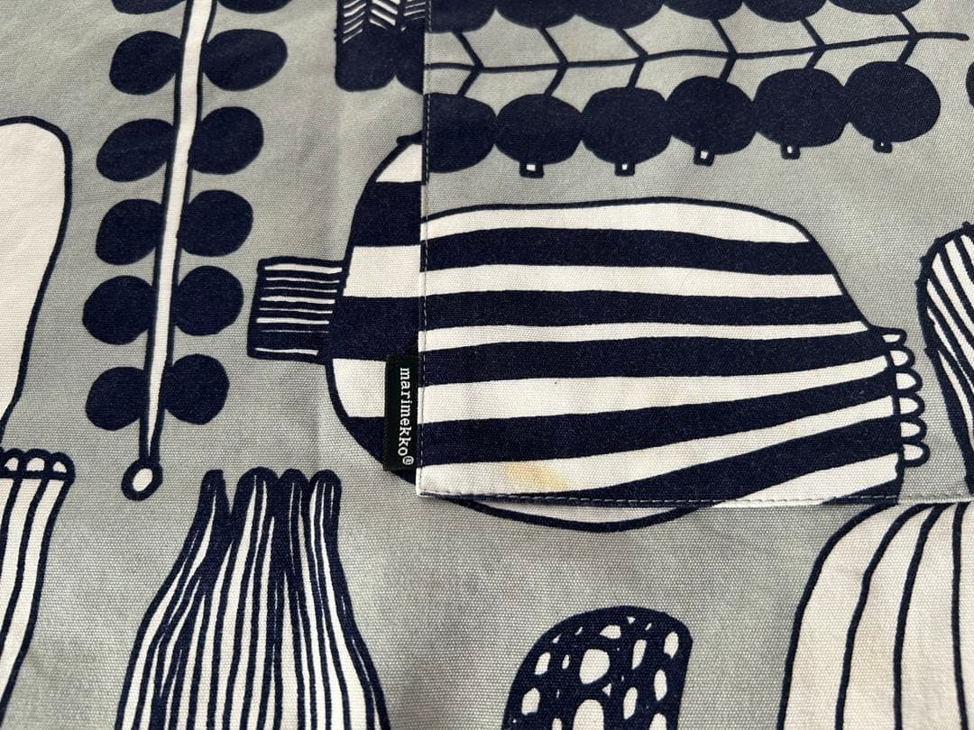 【希少】マリメッコ　エプロン　グレー