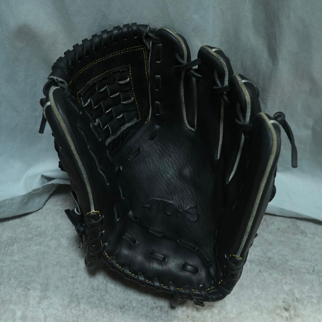 即戦力グローブ ATOMS 少年硬式 内野用 右投げ バスケットウェブ 黒