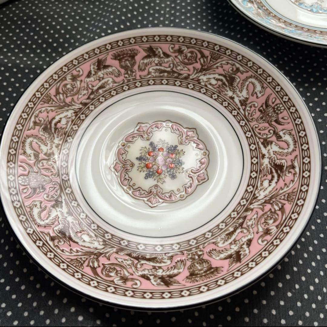 ウェッジウッド フロレンティーン　カップ＆ソーサー　ピンク　ターコイズ