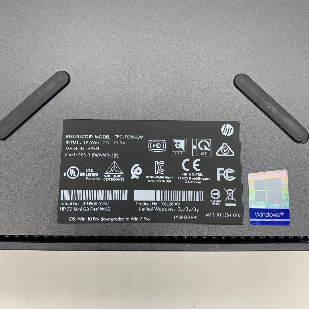 ミニPC HP Z2 Mini G3 WorkStation |Xeon E3-1225v