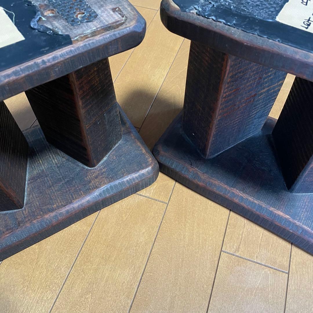 中古　「和」一人卓　花梨　一枚板 天然木　長イス