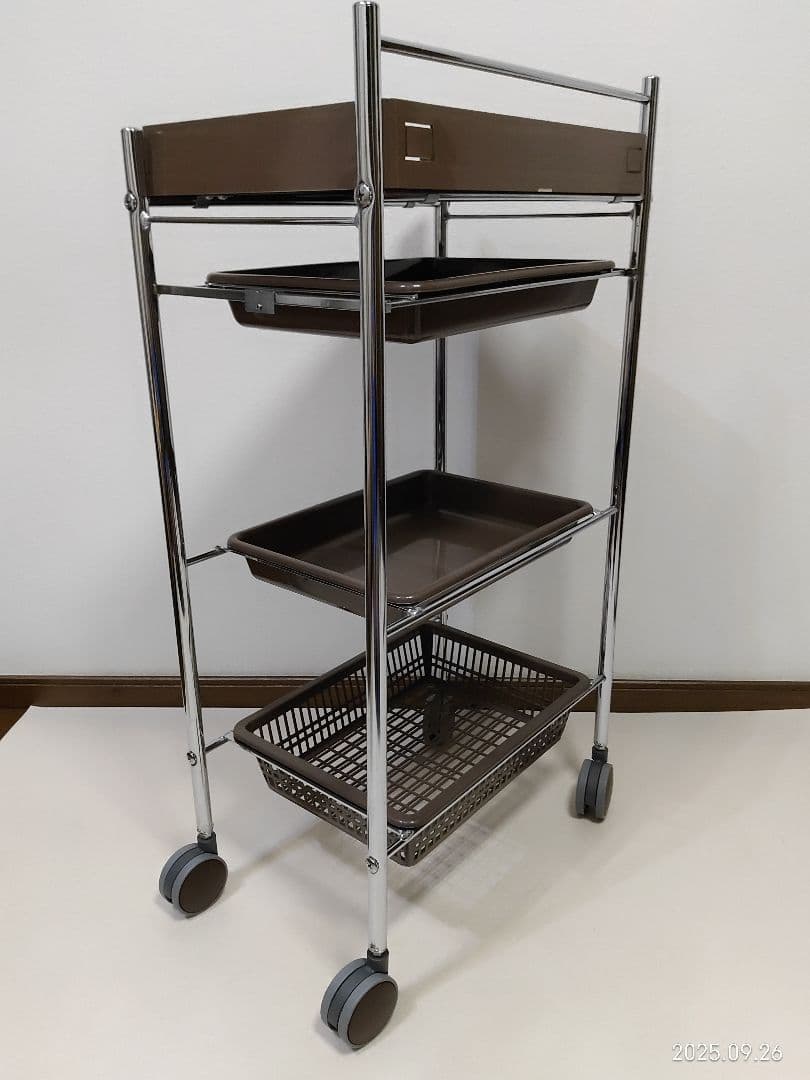 キャスター付き ワゴン台　　 美容師　理容師 コンパクトセット台