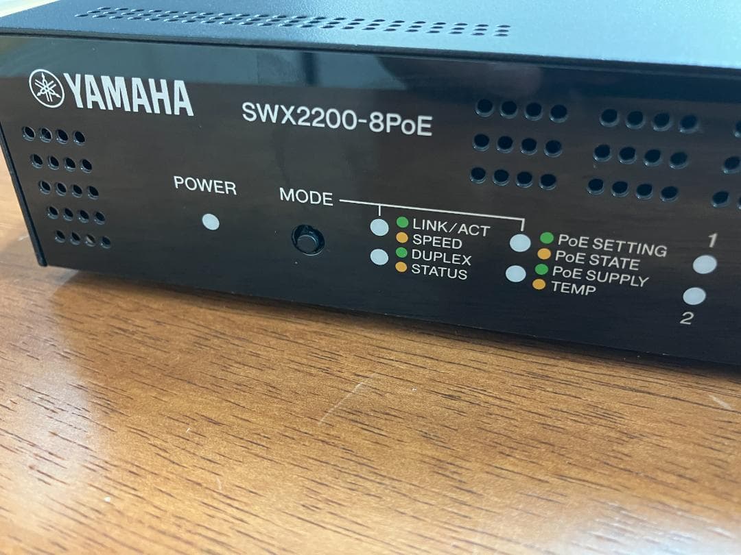 YAMAHA SWX-2200-8PoE PoE対応L2スイッチ②
