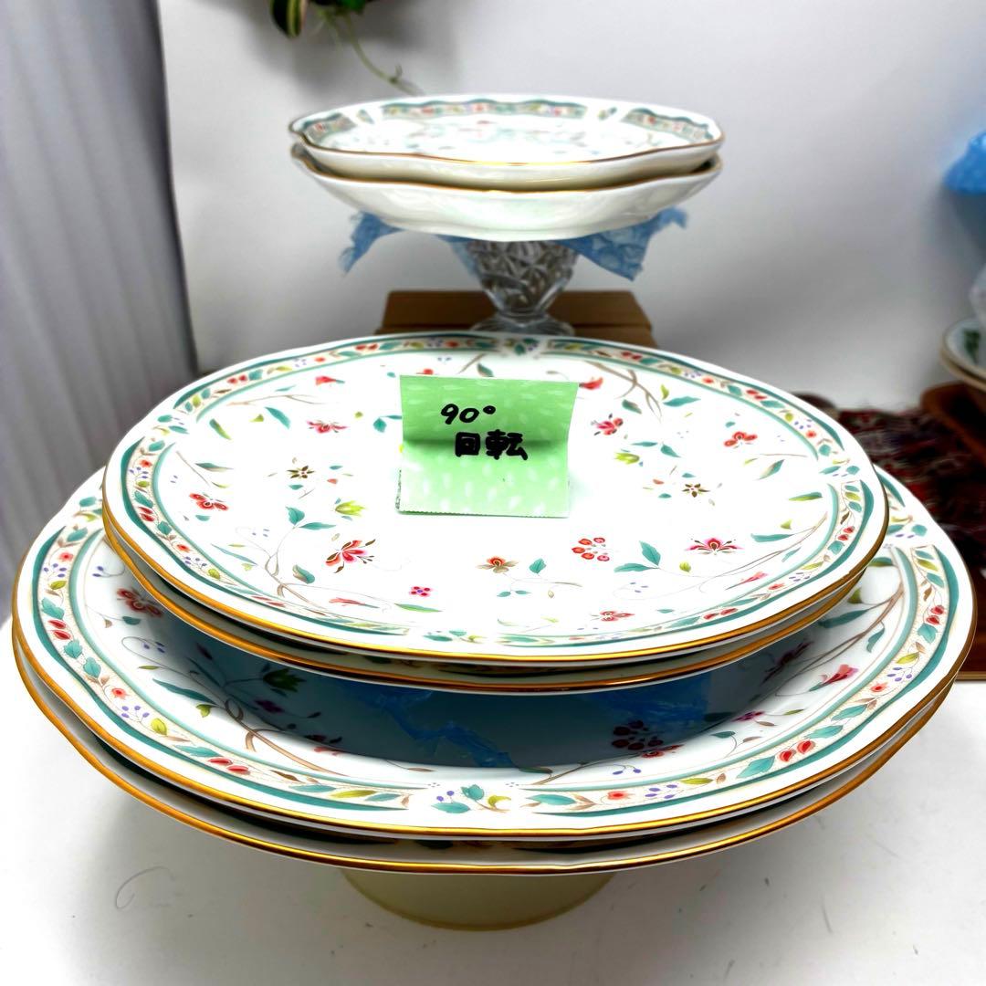 ノリタケ　花更紗　スープ皿・ケーキ皿・中皿・大皿　各2枚　合計8枚SET