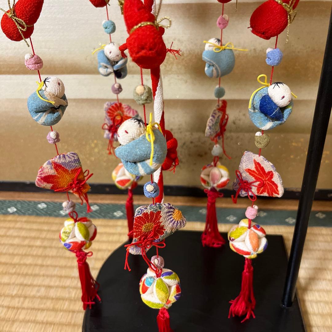 下げ物　吊るし飾り　お雛様　ちりめん　ハンドメイド