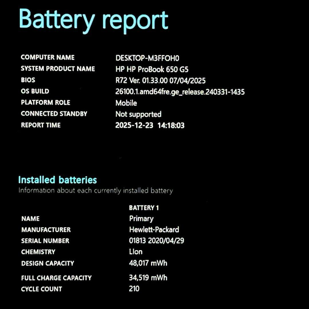 Windowsノート本体 HP ProBook 650 G5 i7/32G Win11Pro FHD