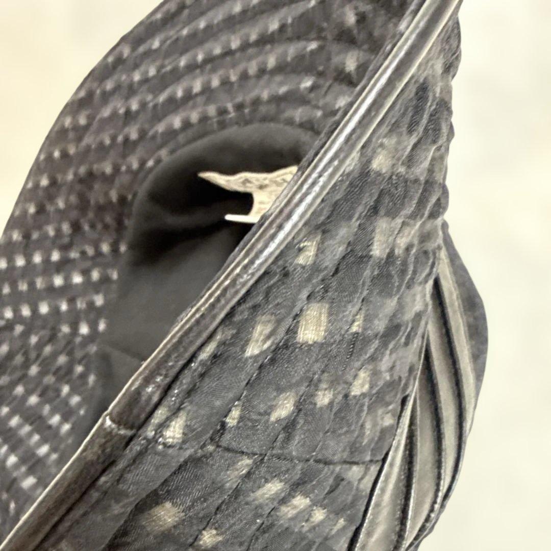 エルメスHERMES レザー切り替えハット　57cm 国内正規品　極美品