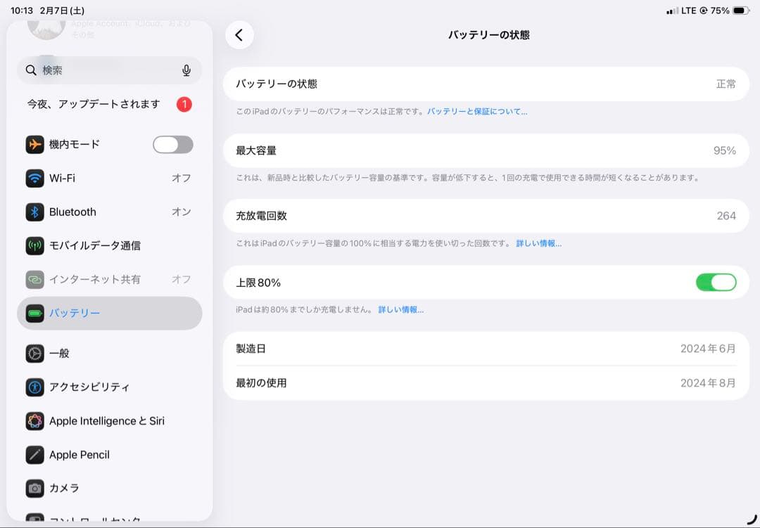 iPad本体 iPad Air M2 11 inch WIFI+cellular 128gb