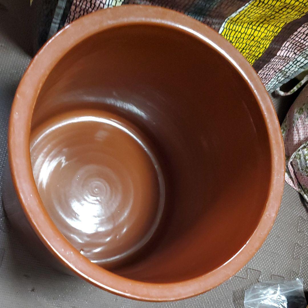 漬物容器  かめ2つ   久松寸胴8号蓋あり  4号蓋なし