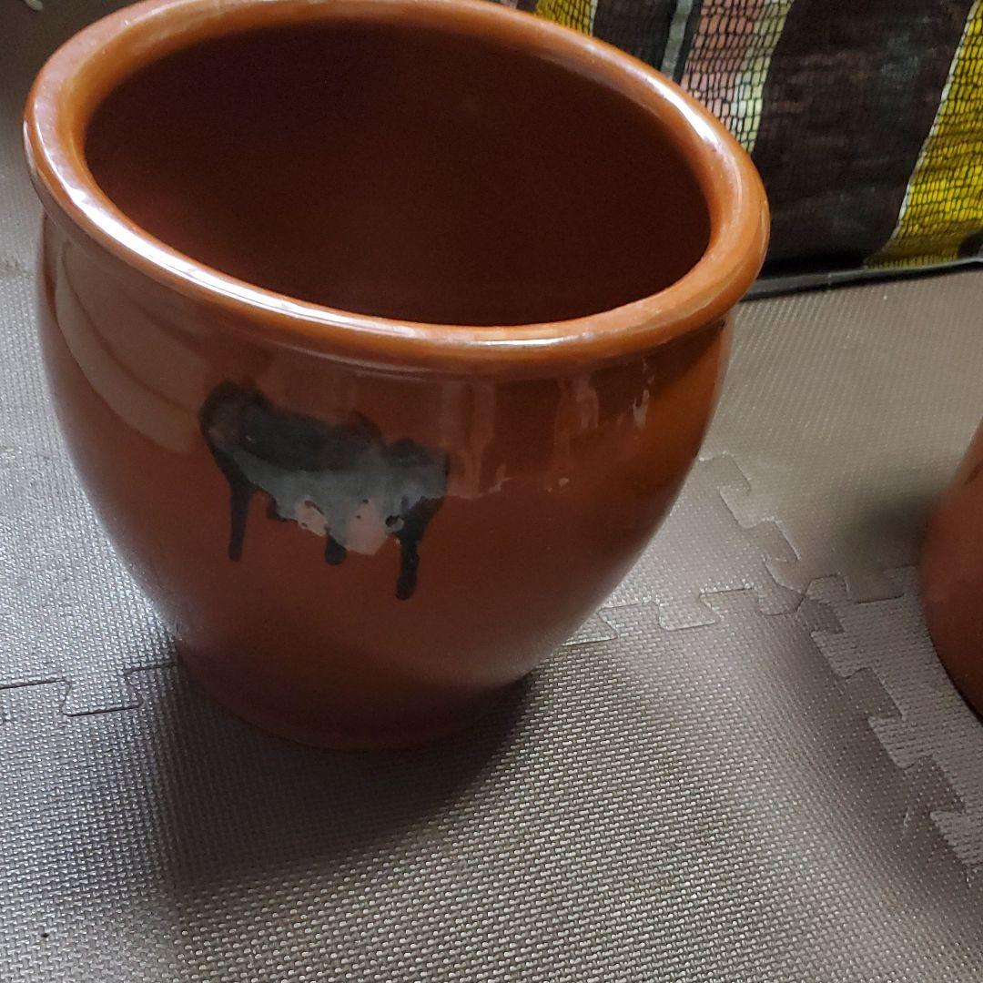 漬物容器  かめ2つ   久松寸胴8号蓋あり  4号蓋なし