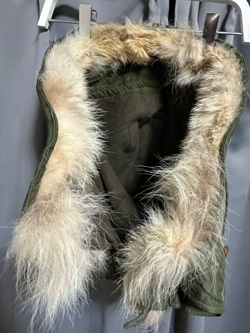 【超美品　デッド】米軍実物　M-51 リアル　コヨーテファー付フード　ワイヤー入