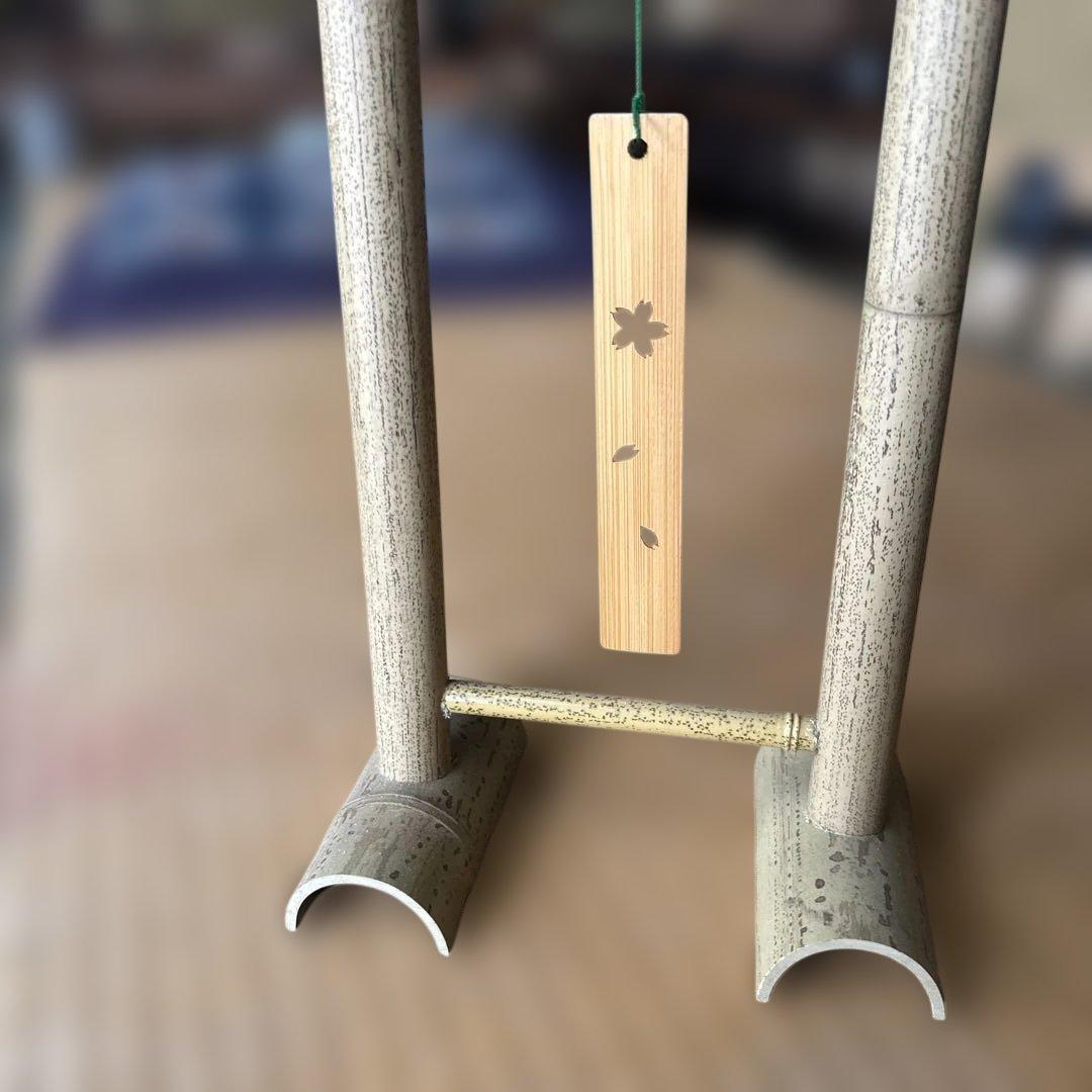 三重奏風鈴　人工竹風鈴スタンド付き