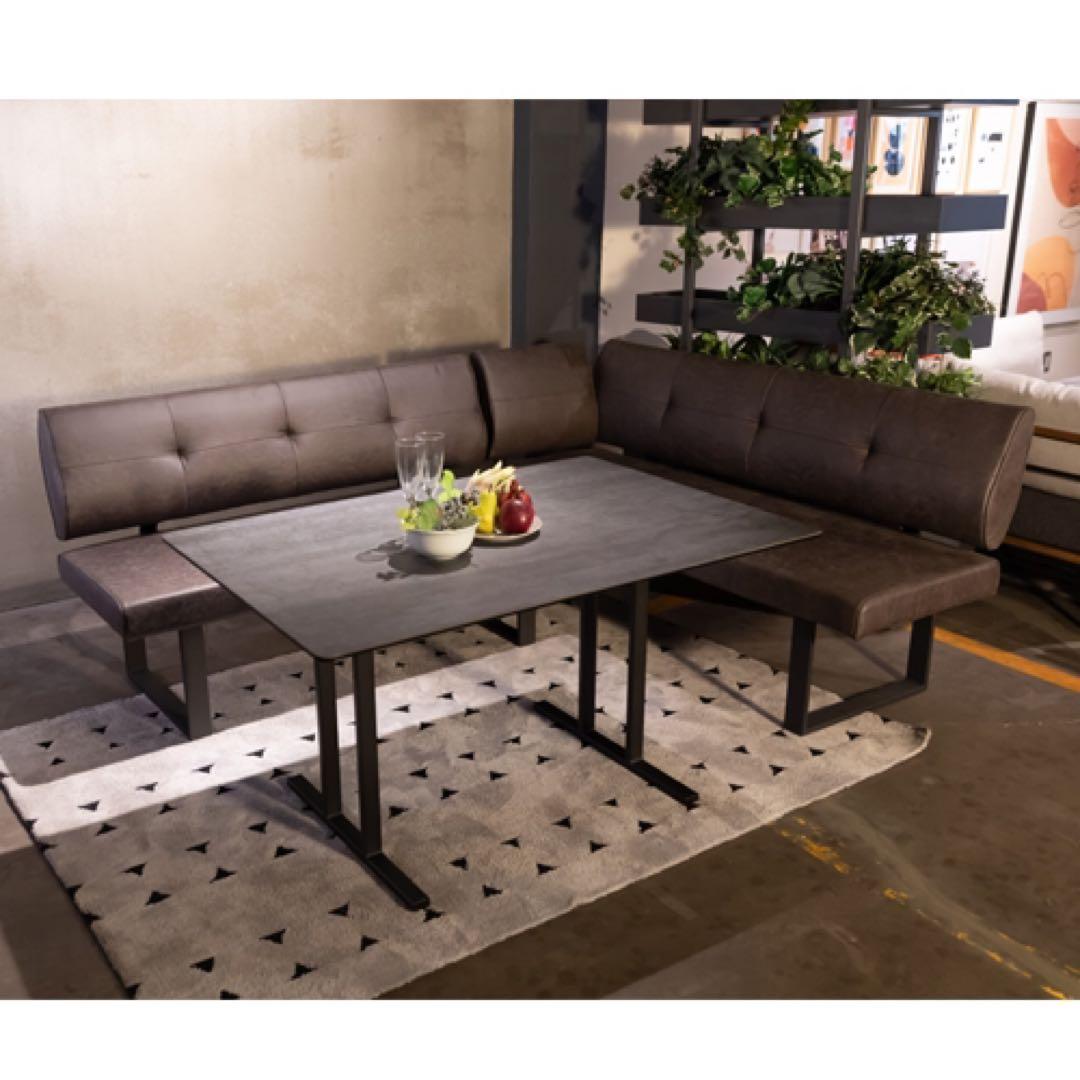 ダイニングテーブル　アテッサ　120X80×65　LDテーブル　ストームグレイ