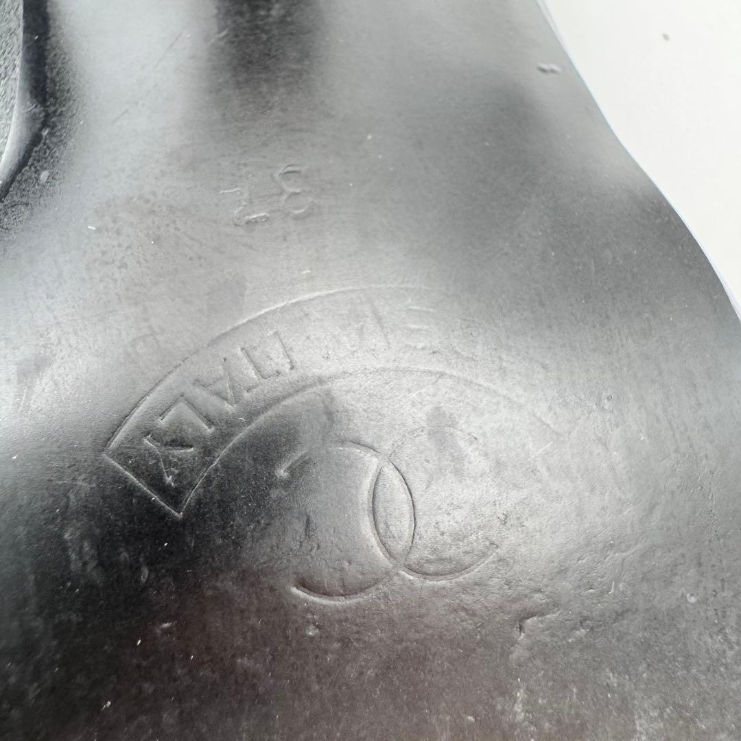 CHANEL シャネル　ココマーク　レザー　ブラック　ミュール　パンプス　ヒール