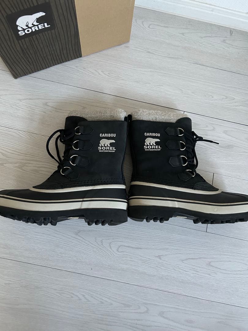 ☆美品☆スノーブーツ 26cm SOREL CARIBOU 防水 ブラック