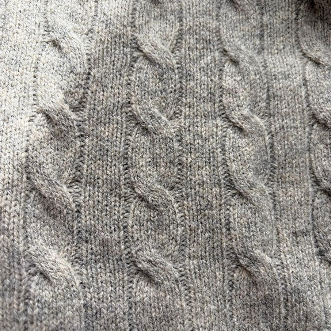 ラルフローレン カシミヤ ケーブルニットカーディガン ポニー刺繍