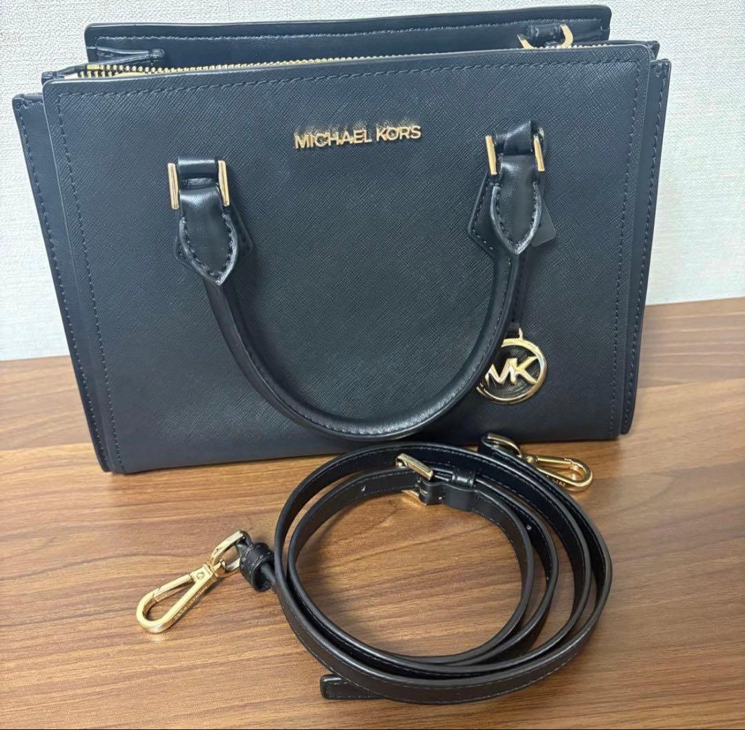 MICHAEL KORS 【マイケルコース】2way レザー　黒 ハンドバッグ