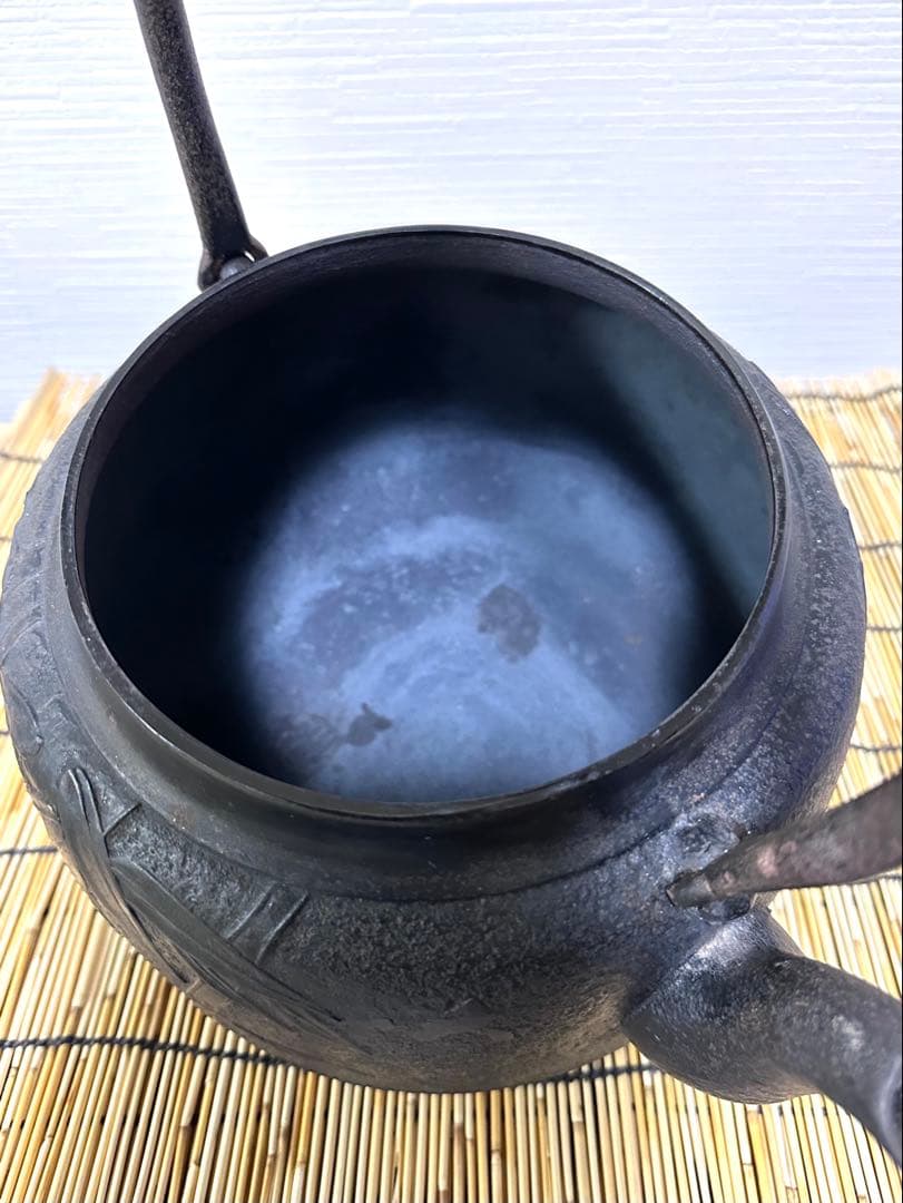 未使用、長期保管品 南部三厳堂 ５０型 巨大鉄瓶　南部鉄瓶　南部鉄器　鉄瓶