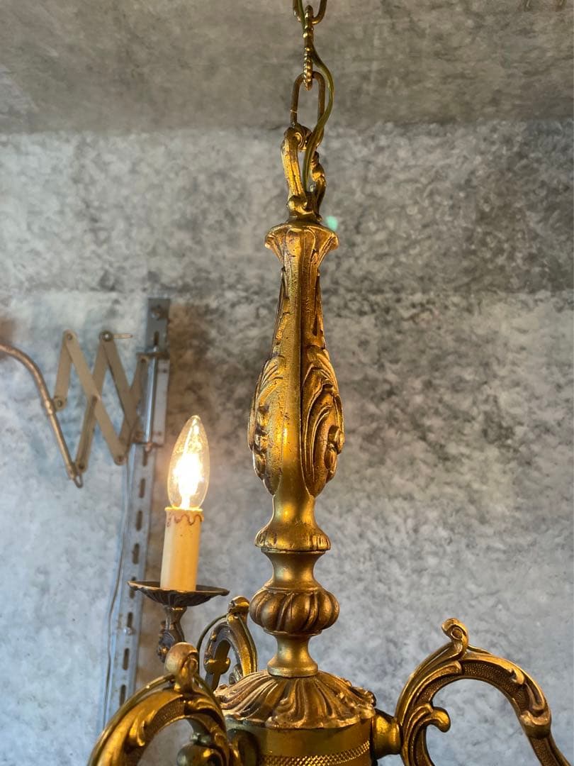 激安！18. フランス アンティーク シャンデリア 3灯 キャンドル ライト