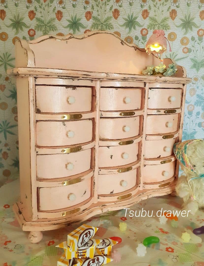 アンティーク・ヴィンテージ調　シャビー　ドロワー　置き型