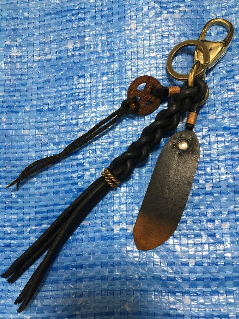 CALEE★KNITTING LEATHER KEY RING⬛︎キーリング⬛︎本革