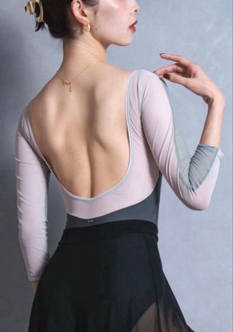 【Meuu】ロングスリーブ　バレエレオタード S 長袖　大人