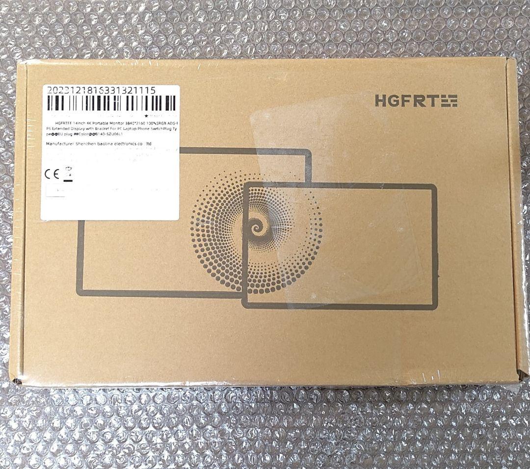 HGFRTEE 14インチ モバイルモニター 4K 3840 x 2160