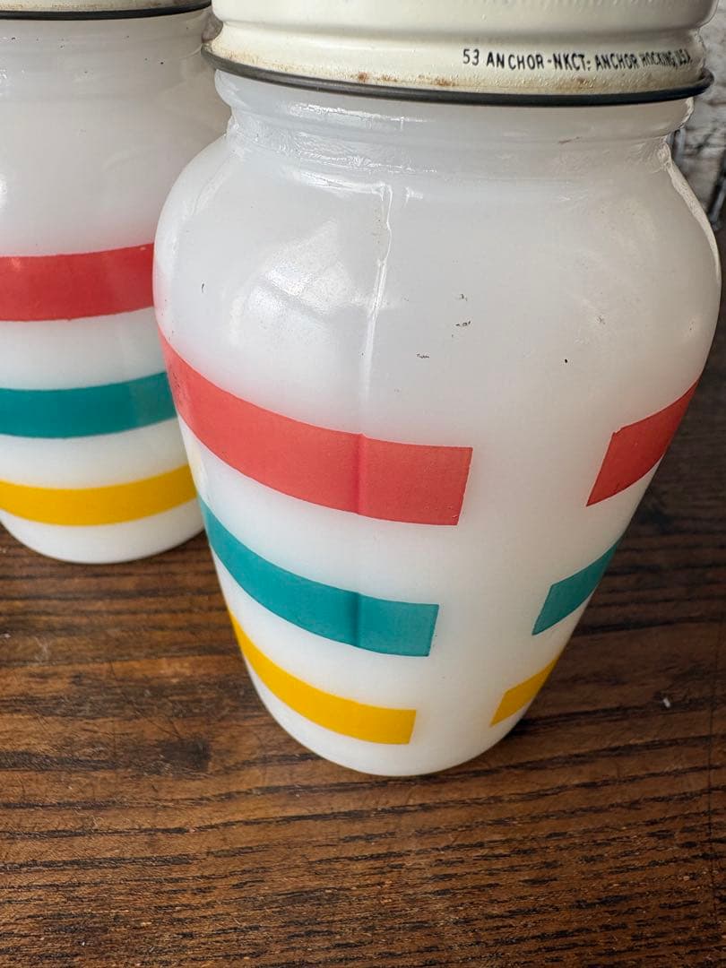 ファイヤーキング (訳あり)ビンテージ ストライプ ソルト＆ペッパー セット