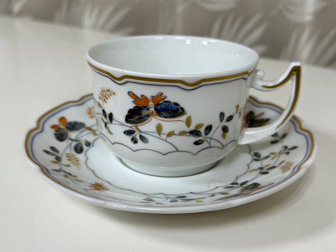 Limoges リモージュ RAYNAUD レイノー 金彩蝶と花文　セット
