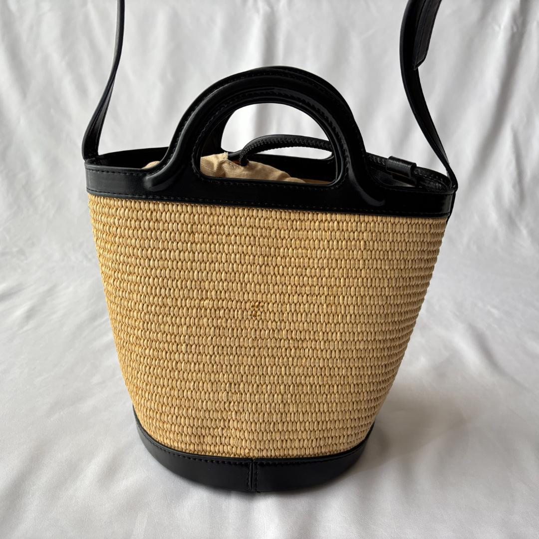 美品 マルニ トロピカリア 2way ハンドバッグ ショルダー お洒落 ブラック