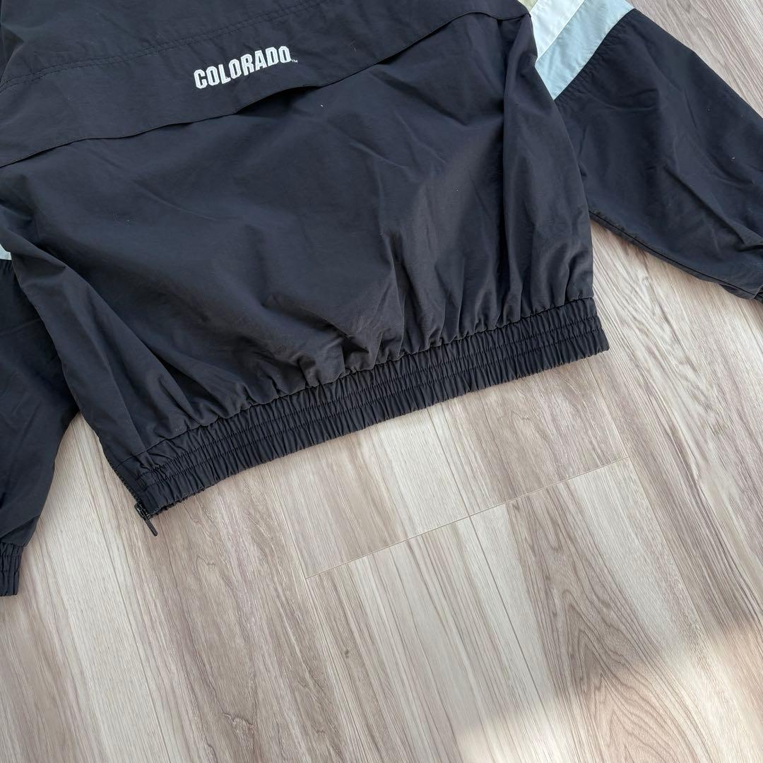 90s NIKE コラボ　ナイロンジャケット　ハーフジップ付き　刺繍　希少レア品