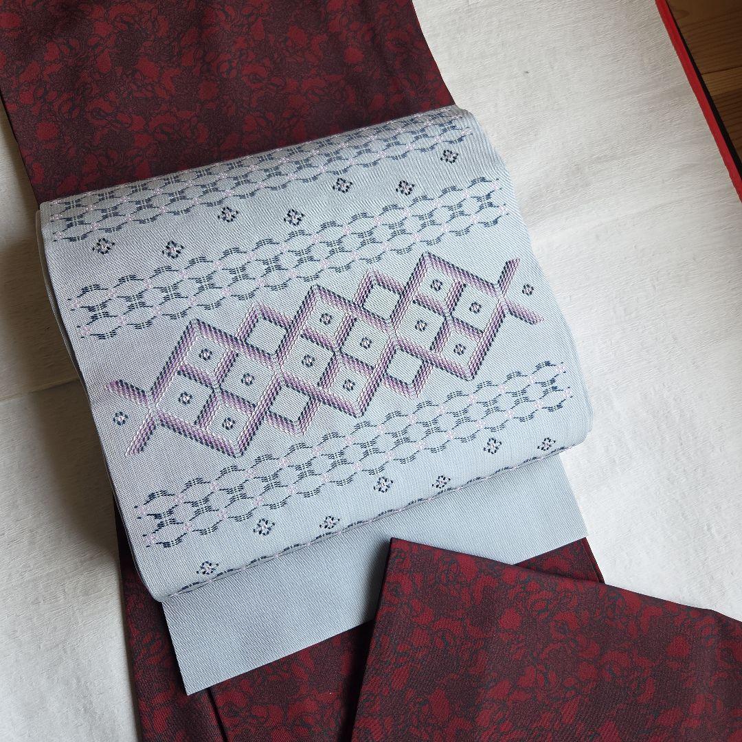 人間国宝　南部芳松　瓢箪に駒柄　草木染の伊勢型小紋