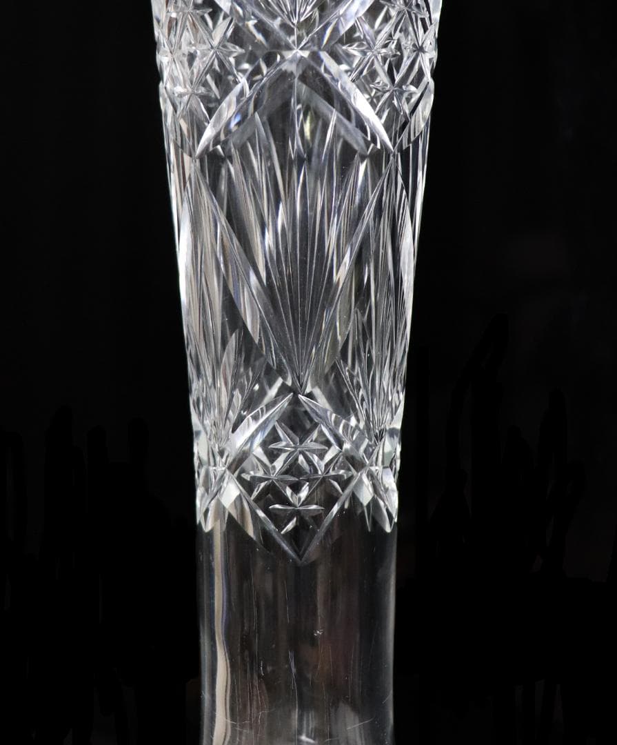 オールド・バカラ 1890年頃 幻のモデル 大型 32cm 切子花瓶 壺 星形