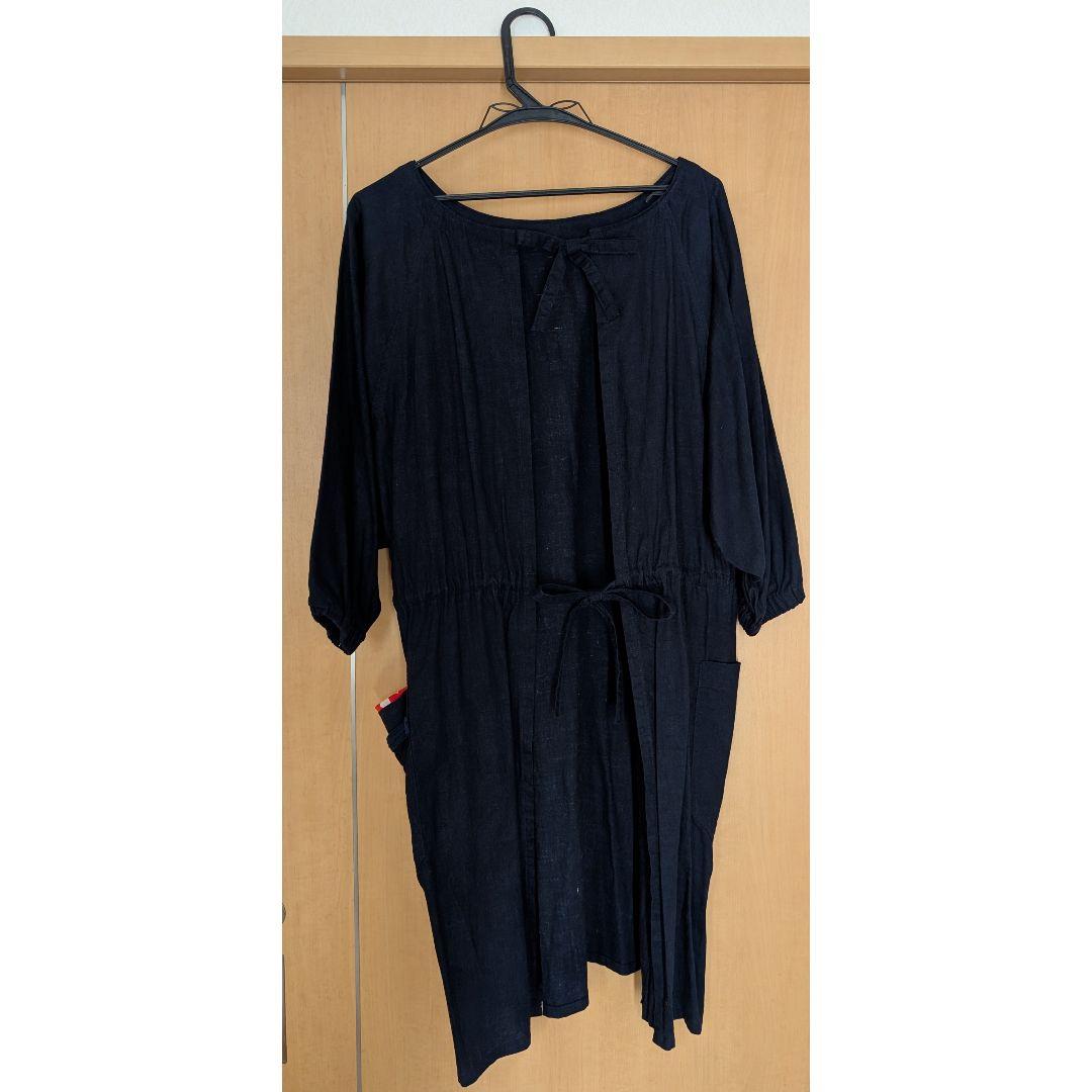 京屋染物店/縁日/KAPPOGI(紺) 割烹着 手ぬぐい付き