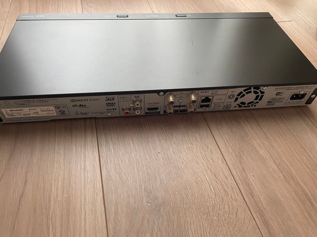 SHARP AQUOS ブルーレイレコーダー 2B-C10BW1リモコン付き