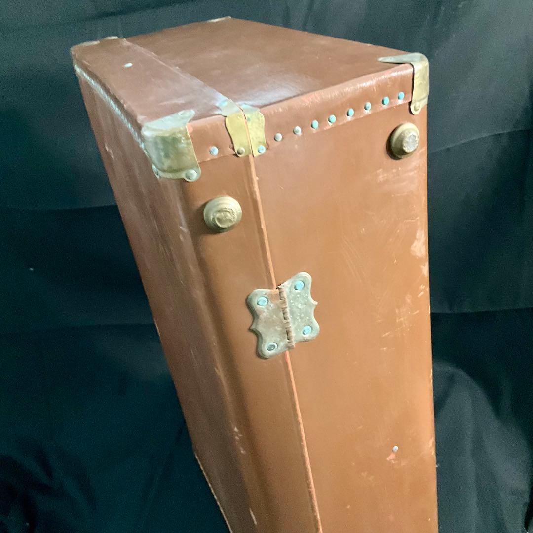 アンティーク 革製 トランク カバン 東京 古道具 ブラウン