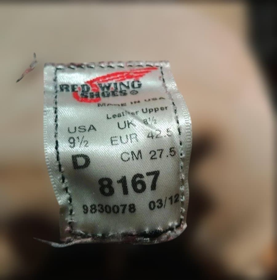 RED　WING　8167　中古美品　　9.5D　（US)