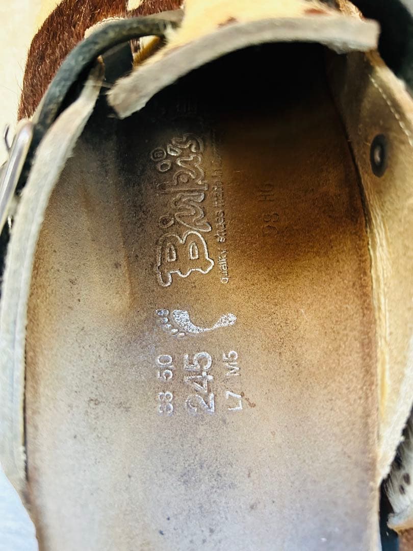 【超希少】ビルケンシュトック ハラコ 牛柄 ビルキー ユニセックス 24.5