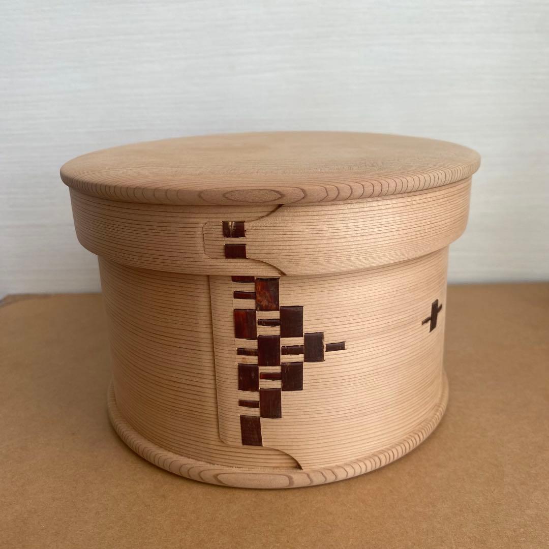 未使用　柴田慶信商店　おひつ　五寸　2合　しゃもじ付