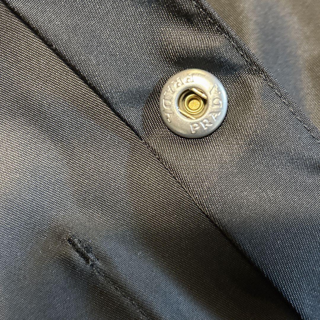 美品　PRADA Re-Nylon シャツ　三角ロゴ　L 黒