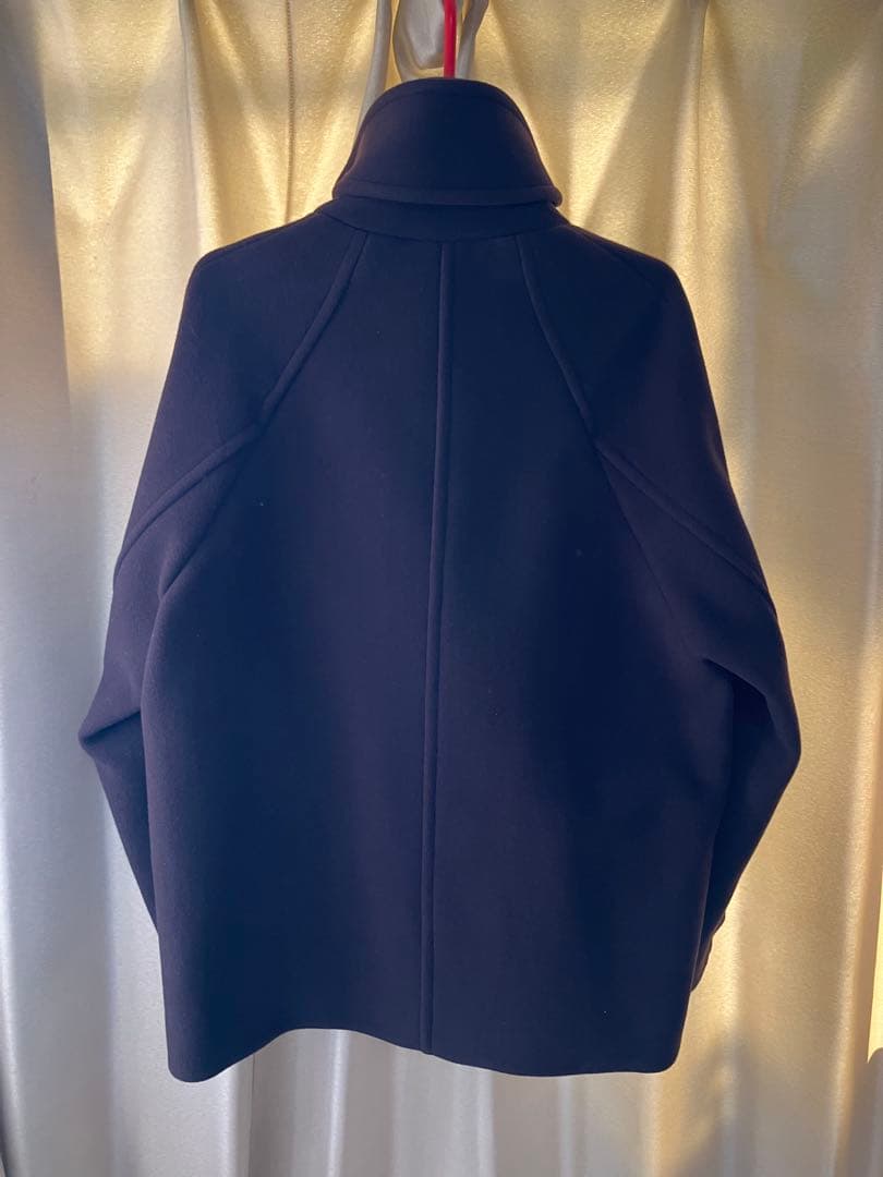 S160スタンドカラーショートコート　34 ブラウン