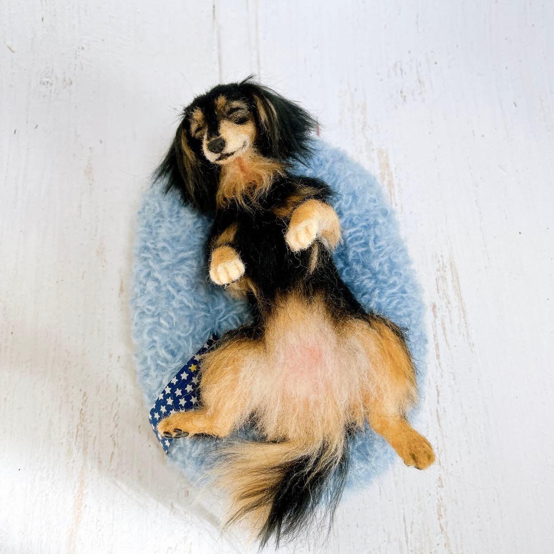 羊毛フェルト犬 ミニチュアダックス