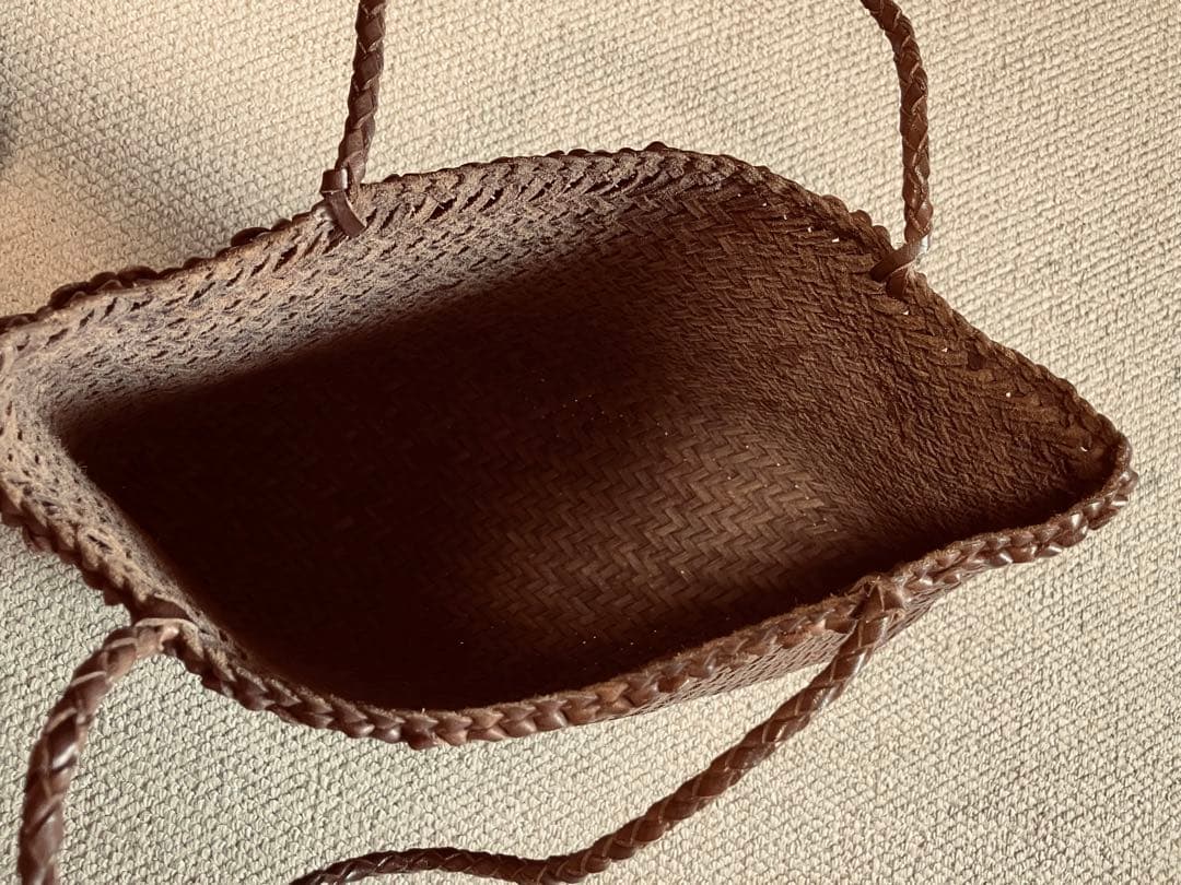 セイント・クリストファー　編み込みドラゴンレザートートバッグ