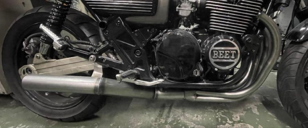 ゼファー400/χ　ショート管 　ZⅠ/Ⅱタイプ　マフラー ブラック+おまけ付き