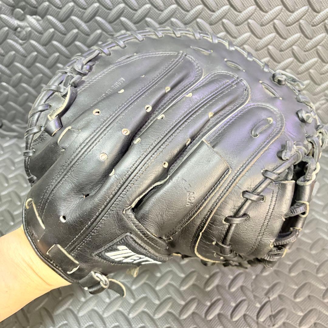 【旧ロゴ 希少】ZETT 硬式キャッチャーミット ブラック