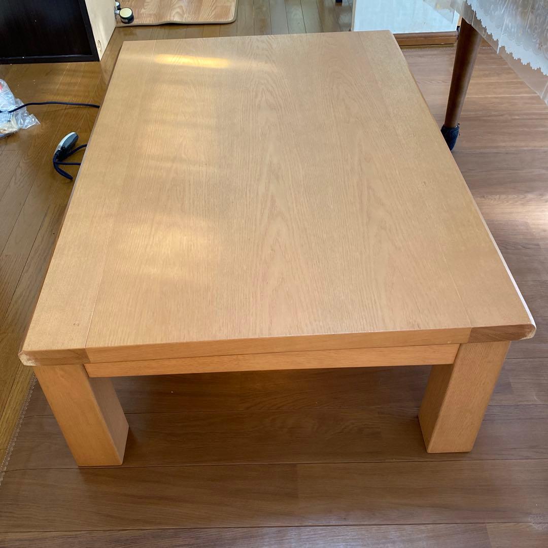 木製シンプルこたつ ハロゲンヒーター　ローテーブル